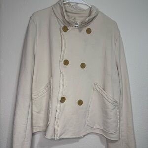 Frank & Eileen Off-White Double-Breasted Pea Coat